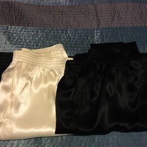 2 pr. Satin pull-on tapered pants size 16W